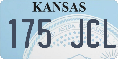 KS license plate 175JCL