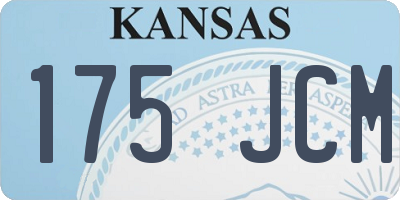 KS license plate 175JCM