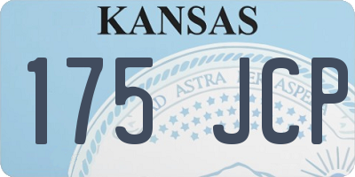 KS license plate 175JCP