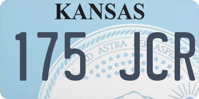 KS license plate 175JCR