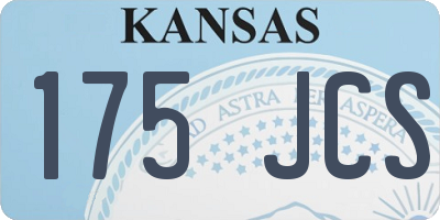 KS license plate 175JCS
