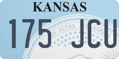 KS license plate 175JCU