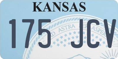 KS license plate 175JCV