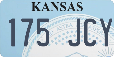 KS license plate 175JCY