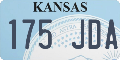 KS license plate 175JDA