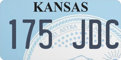 KS license plate 175JDC