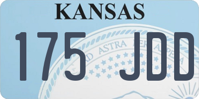 KS license plate 175JDD