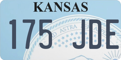 KS license plate 175JDE