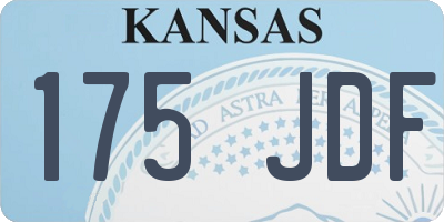 KS license plate 175JDF