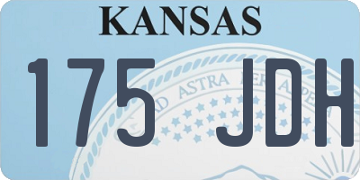 KS license plate 175JDH