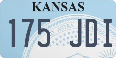 KS license plate 175JDI