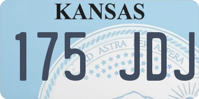 KS license plate 175JDJ