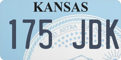 KS license plate 175JDK