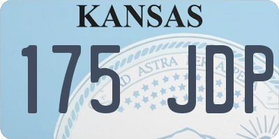 KS license plate 175JDP