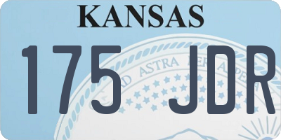 KS license plate 175JDR