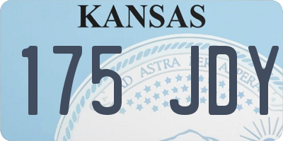 KS license plate 175JDY