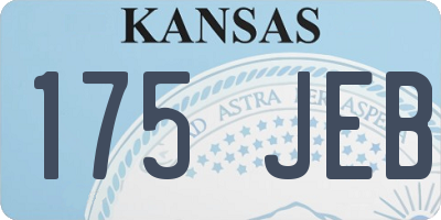 KS license plate 175JEB