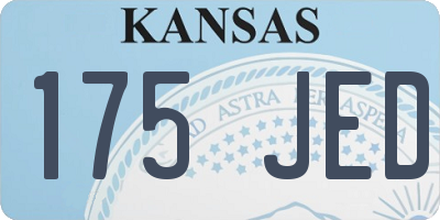 KS license plate 175JED