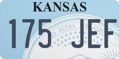 KS license plate 175JEF