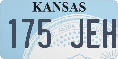 KS license plate 175JEH