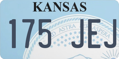 KS license plate 175JEJ