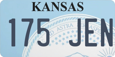 KS license plate 175JEN