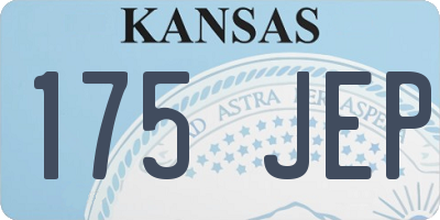 KS license plate 175JEP