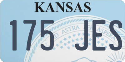 KS license plate 175JES