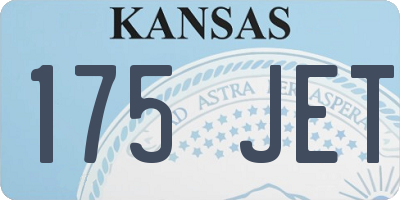 KS license plate 175JET