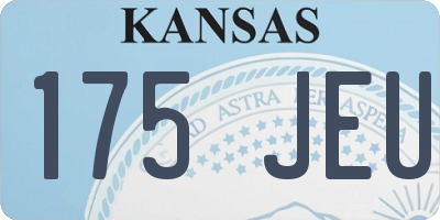 KS license plate 175JEU