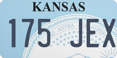 KS license plate 175JEX