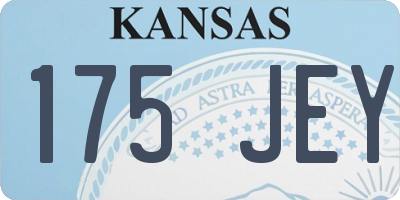 KS license plate 175JEY