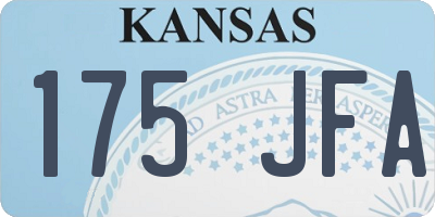 KS license plate 175JFA