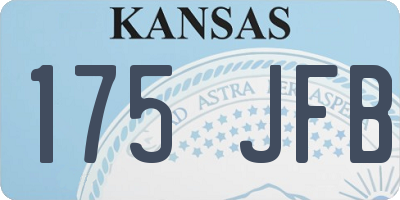 KS license plate 175JFB