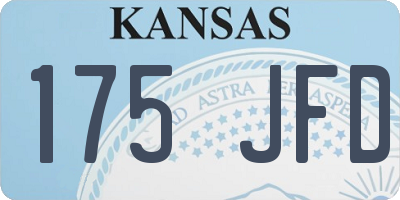 KS license plate 175JFD