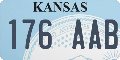 KS license plate 176AAB