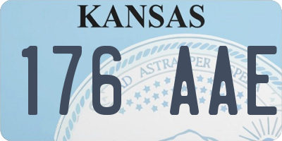 KS license plate 176AAE