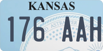 KS license plate 176AAH