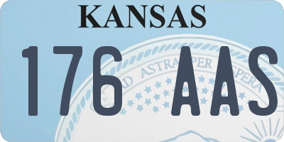 KS license plate 176AAS