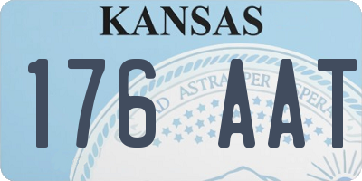 KS license plate 176AAT