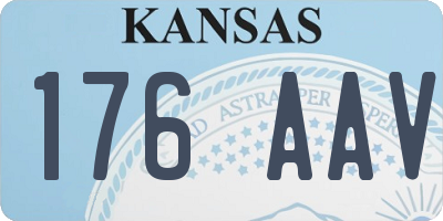 KS license plate 176AAV