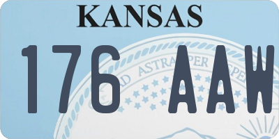 KS license plate 176AAW