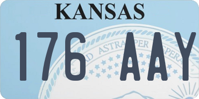 KS license plate 176AAY