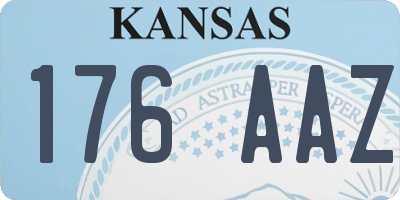 KS license plate 176AAZ