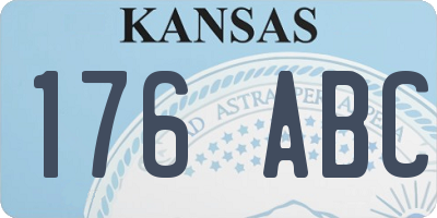 KS license plate 176ABC
