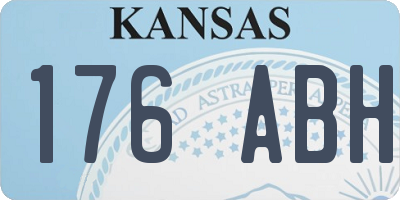 KS license plate 176ABH