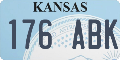 KS license plate 176ABK