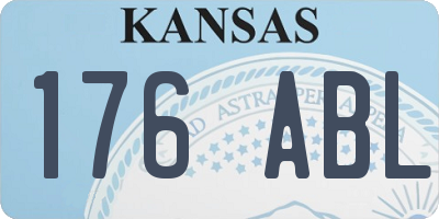KS license plate 176ABL