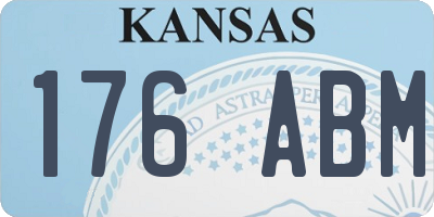KS license plate 176ABM