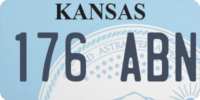 KS license plate 176ABN
